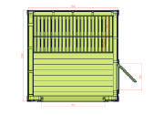 Lauko pirtis - modulinė sauna "Ausra"- 2.3 x 2.3 m - nuotraukos Nr. 14