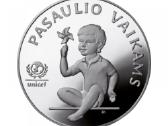 5 litai sidabrinė moneta Pasaulio vaikai , Proof
