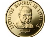 1 litas auksinė Lietuvos Banko ir Lito 75-metis
