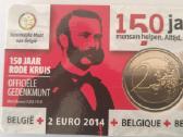 2 Euro Belgija 150 Years Belgian Red Cross 2014