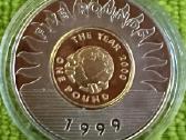 Monetos Guernsey 1999m. 5 svarai, sidabras(.925)