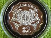 Moneta Cayman isl. 2000m. 2 dollars, sidabras