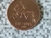 Lietuviškos monetos 50 centų 1991 m. - nuotraukos Nr. 3