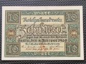 10 mark 1920 Veimaro respublika Unc