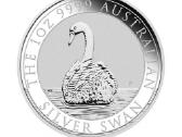 1 oz sidabrinė moneta Australijos Gulbė, 2023