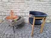 Vintažinis mid century ąžuolinis-odinis fotelis - nuotraukos Nr. 15