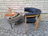 Vintažinis mid century ąžuolinis-odinis fotelis - nuotraukos Nr. 21