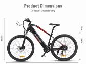 Samebike My-275 500w elektrinis dviratis - nuotraukos Nr. 2
