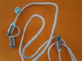 Usb-type C ,Usb- mikro Usb pakrovimo laidas - 1m. - nuotraukos Nr. 3