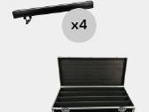 4x LED Bar 18x18w Rgbwa+uv 6in1 Su Lagaminu