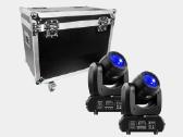 80w LED Beam Judančios Galvos su Lagaminu