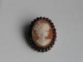 Vintage Hgr 830 S auksuota cameo sage su granatais - nuotraukos Nr. 4