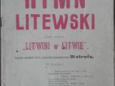 Antikvar Hymn Litewski „Litwini W Litwie“ 1908 m.
