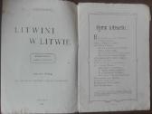 Antikvar Hymn Litewski „Litwini W Litwie“ 1908 m. - nuotraukos Nr. 2