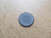 Notgeldas 10 pfennig , Darmstadt , 1917