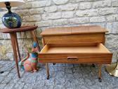Vintažinė mid century tikmedžio komodėlė-siūlinė - nuotraukos Nr. 7
