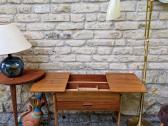 Vintažinė mid century tikmedžio komodėlė-siūlinė - nuotraukos Nr. 12