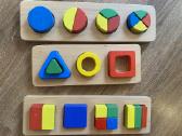 Mediniai lavinamieji žaislai ir puzzle