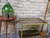 Vintažinis mid century žalvarinis servir.staliukas - nuotraukos Nr. 24
