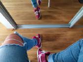 Dėvėti ryškiai rožiniai Nike Match Mid Sneakers - nuotraukos Nr. 3
