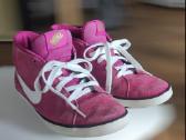 Dėvėti ryškiai rožiniai Nike Match Mid Sneakers - nuotraukos Nr. 18