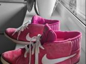 Dėvėti ryškiai rožiniai Nike Match Mid Sneakers - nuotraukos Nr. 19