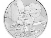 1 oz sidabrinė moneta Simpsonai