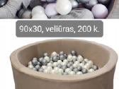 Naujas veliurinis baseinas su kamuoliukais, 90 cm - nuotraukos Nr. 2