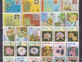 Antspauduoti pašto ženklai "Pasaulio flora"