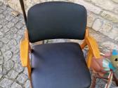 Vintažinis mid century odinis fotelis - nuotraukos Nr. 7