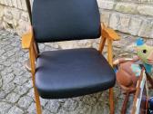 Vintažinis mid century odinis fotelis - nuotraukos Nr. 9