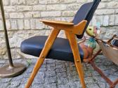 Vintažinis mid century odinis fotelis - nuotraukos Nr. 15