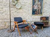 Vintažinis mid century odinis fotelis - nuotraukos Nr. 23