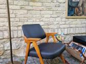 Vintažinis mid century odinis fotelis - nuotraukos Nr. 24