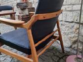 Vintažinis mid century ąžuolinis fotelis - nuotraukos Nr. 8