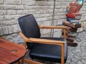 Vintažinis mid century ąžuolinis fotelis - nuotraukos Nr. 22