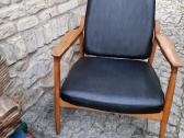 Vintažinis mid century ąžuolinis fotelis - nuotraukos Nr. 24