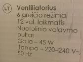 Ventiliatorius, 6 greičio rėžimai
