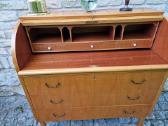Vintažinis mid century tikmedžio sekreteras - nuotraukos Nr. 4
