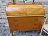 Vintažinis mid century tikmedžio sekreteras - nuotraukos Nr. 10