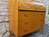 Vintažinis mid century tikmedžio sekreteras - nuotraukos Nr. 24