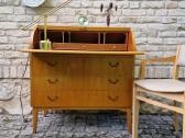 Vintažinis mid century tikmedžio sekreteras - nuotraukos Nr. 29