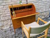 Vintažinis mid century tikmedžio sekreteras - nuotraukos Nr. 33