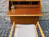 Vintažinis mid century tikmedžio sekreteras - nuotraukos Nr. 36