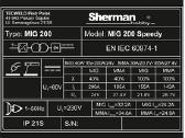 Suvirinimo pusautomatis Sherman Speedy Mig 200 - nuotraukos Nr. 3