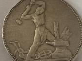 1 Poltinnik Kalvis 1925 m. sidabrinė Rusija