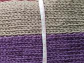 Megztas violetinis su rudu šalikas il. 170 cm, pl. - nuotraukos Nr. 2