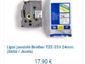 Brother spausdintuvo lipni juostelė Tze-251 24mm - nuotraukos Nr. 3