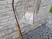 Vintažinis mid century paukščių narvelis su stovu - nuotraukos Nr. 14