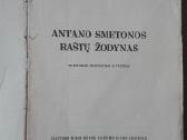 Antano Smetonos Raštų Žodynas Masiliūnas K. 1934 m